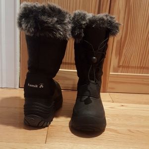Kamik Girls Black Winter Boots